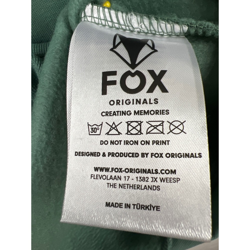 Fox Originals Hoodie Mens Large Green Amsterdam Biketown Embossed Bicycle New - Picture 5 of 12
